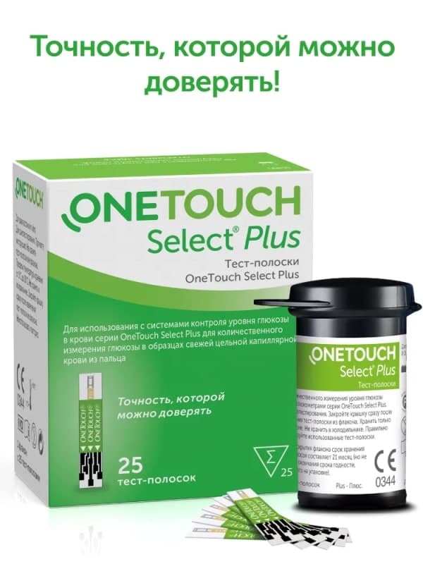 Тест-полоски OneTouch Select Plus №25